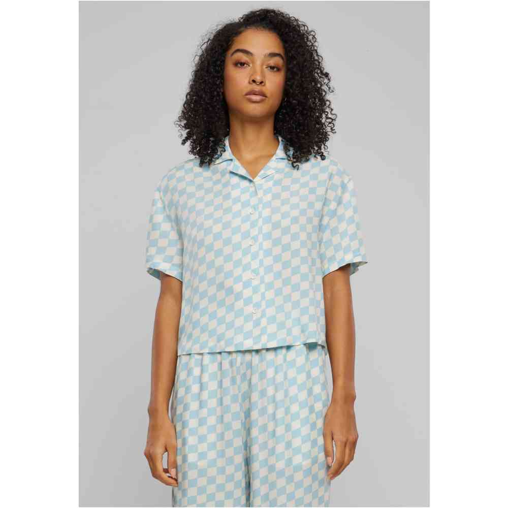 Urban Classics - Viscose Resort Bluse - Blau